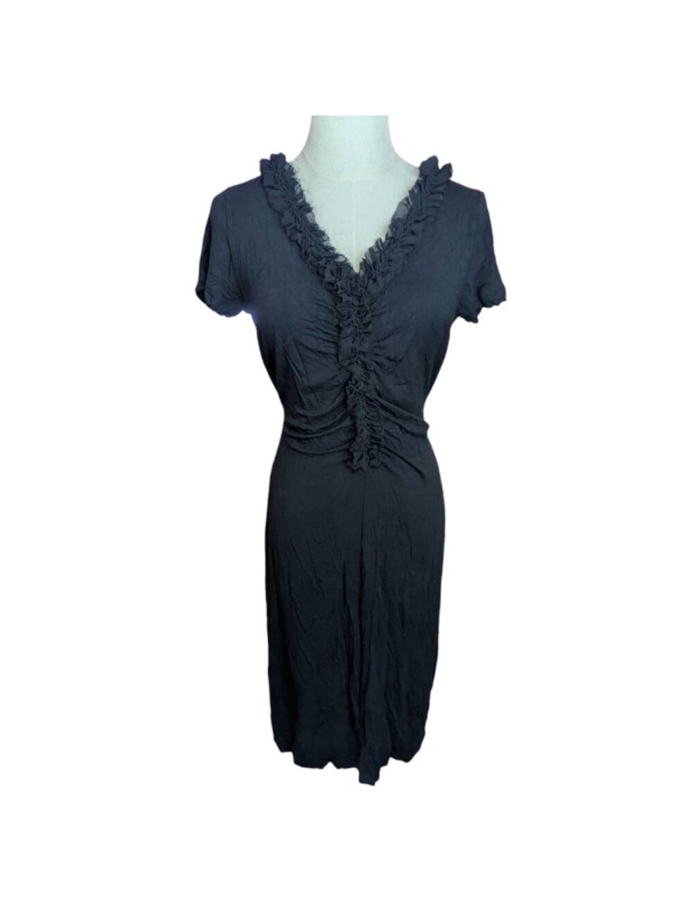 Merona Ruffle V-Neck Tie Back Dress Medium